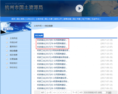 2018年杭州主城已掛牌19宗土地!快來看看你家附近要賣地嗎?